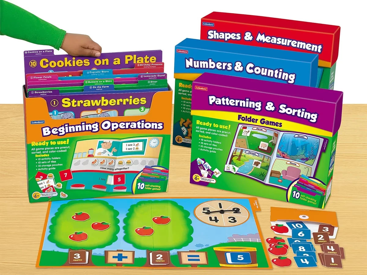 Early Math Folder Game Libraries - Pre K-K - Complete Set - US 1623