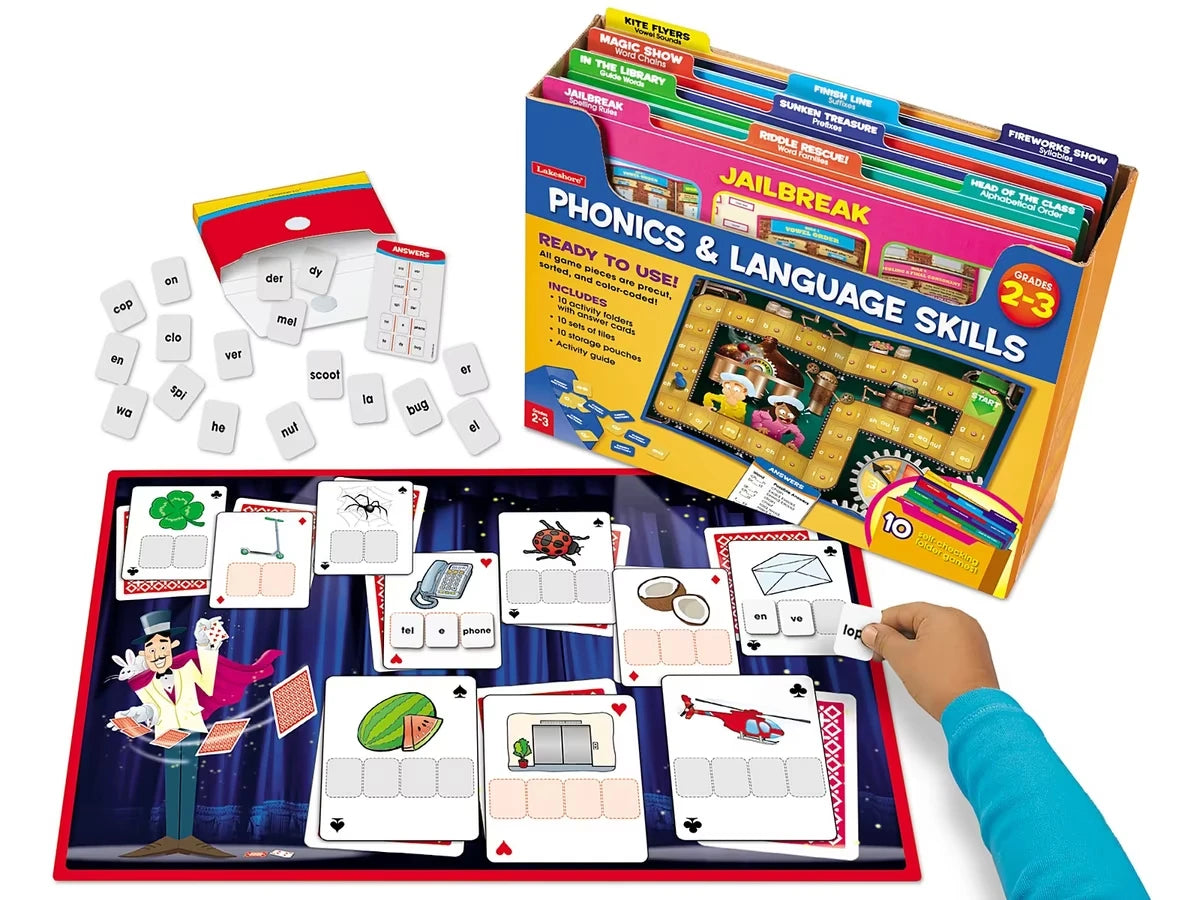 Phonics & Language Skills Folder Game Library - Gr. 2-3 - US 5867
