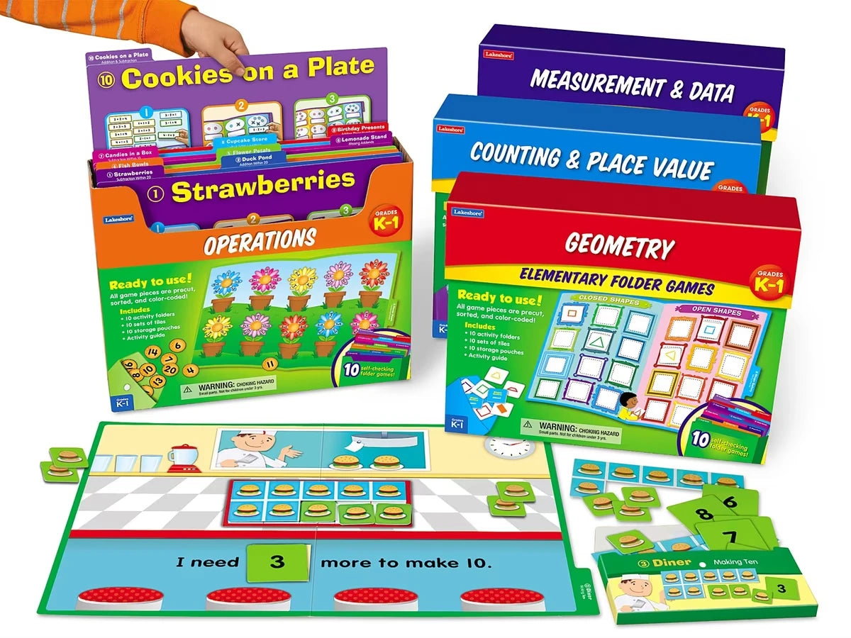 Math Folder Game Libraries - K-Gr. 1 - Complete Set - US 5913