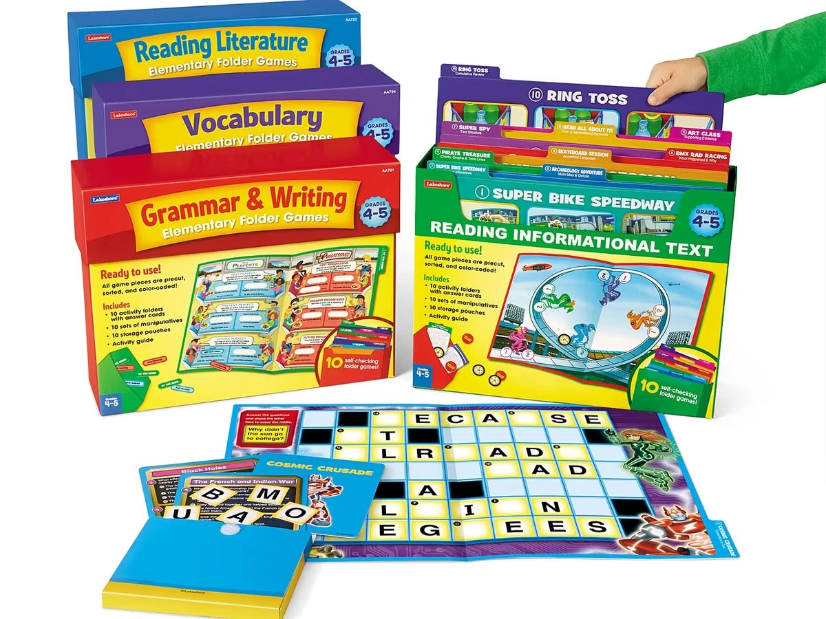 Reading & Writing Skills Folder Game Libraries Gr. 4-5 - Complete Set - US 7222
