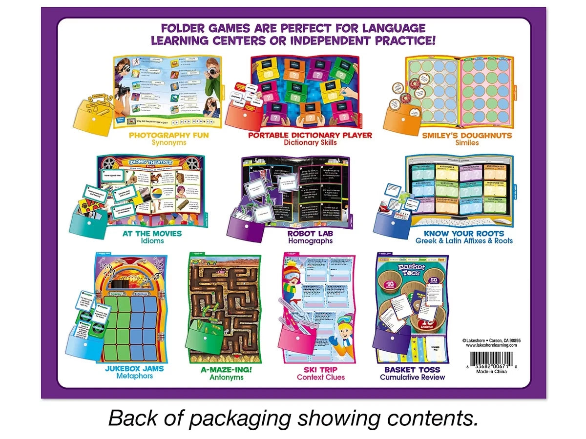 Vocabulary Folder Game Library - Gr. 4-5 - US 7181