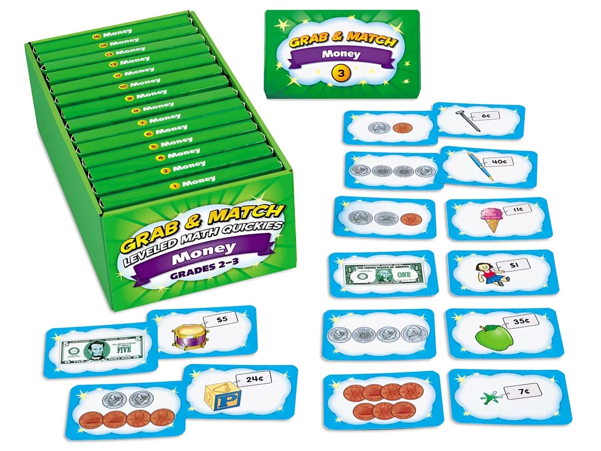 Grab & Match Leveled Money Quickies - Gr. 2-3 - US 9702