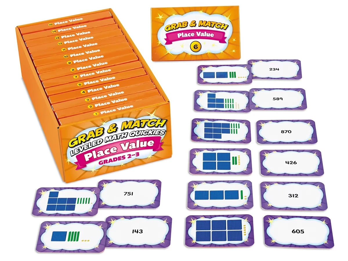 Grab & Match Leveled Place Value Quickies - Gr. 2-3 - US 4598