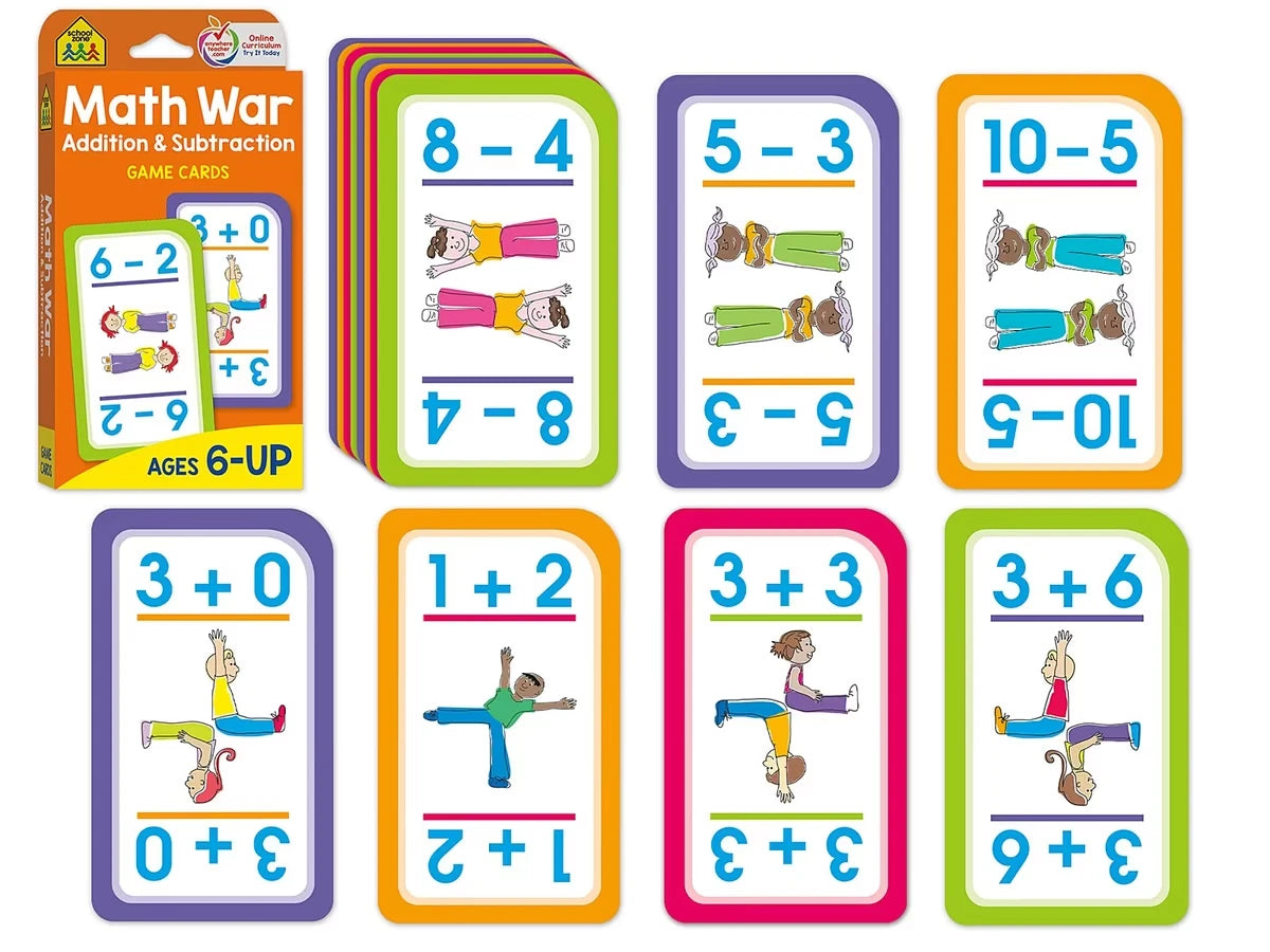 Math War: Addition & Subtraction Game Cards - US 1579