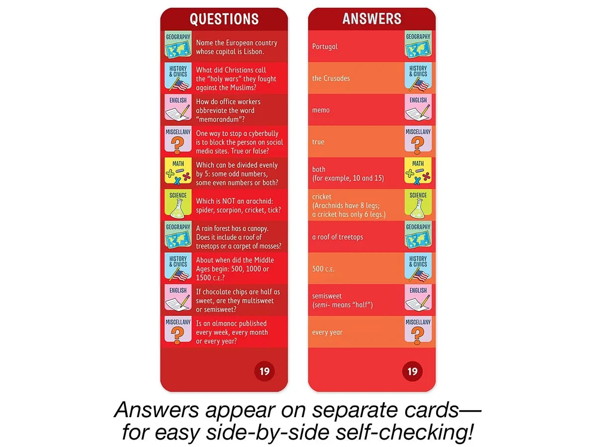 Brain Quest Challenge Cards - Gr. 6 - US 6232