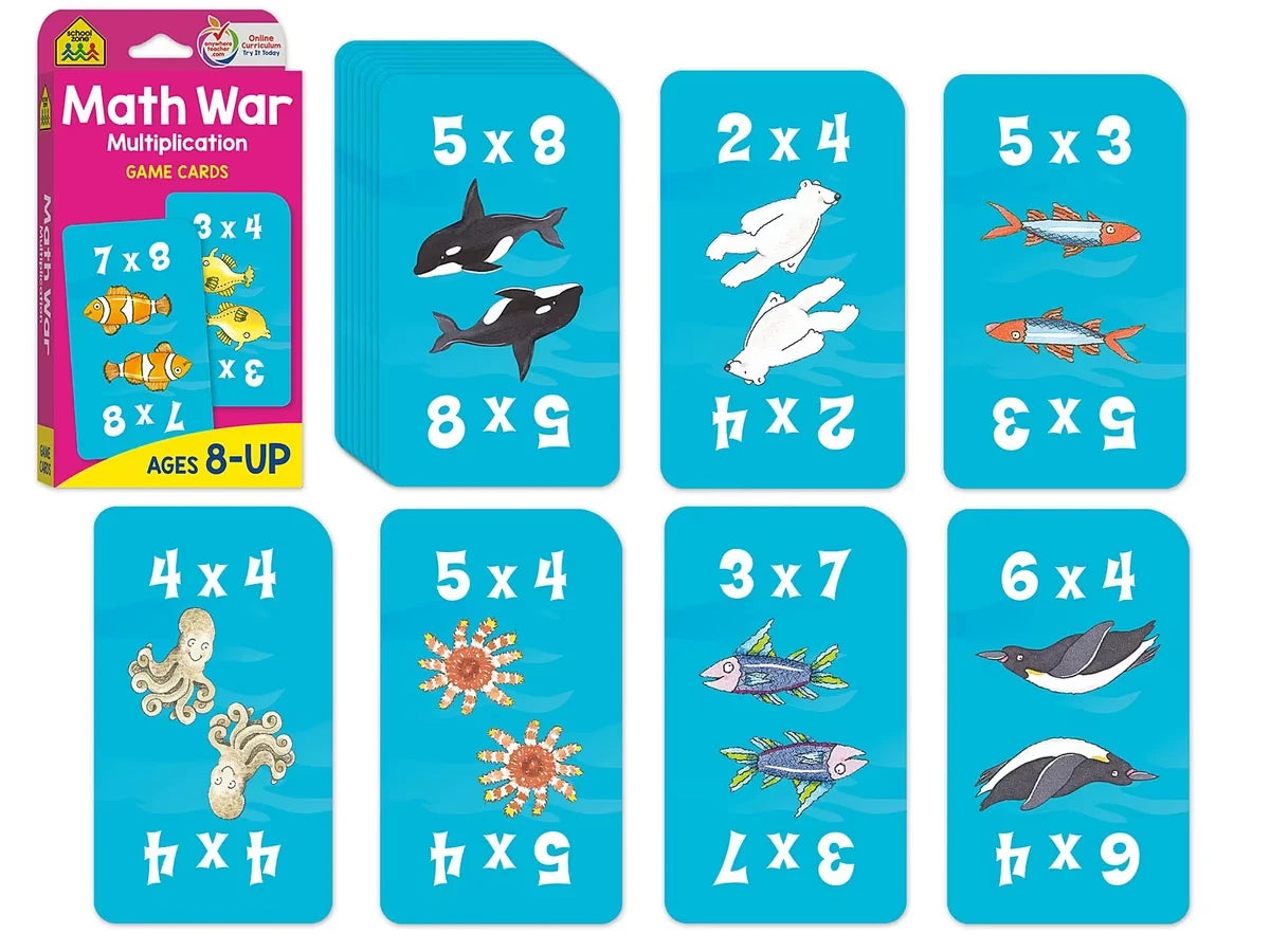 Math War: Multiplication Game Cards - US 4771