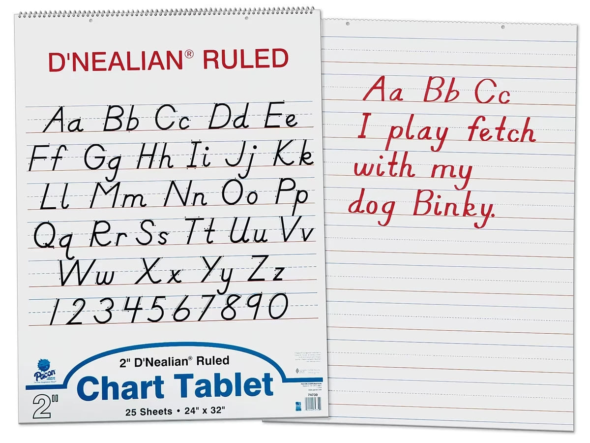 2" D`Nealian Ruled Chart Tablet - US 3384