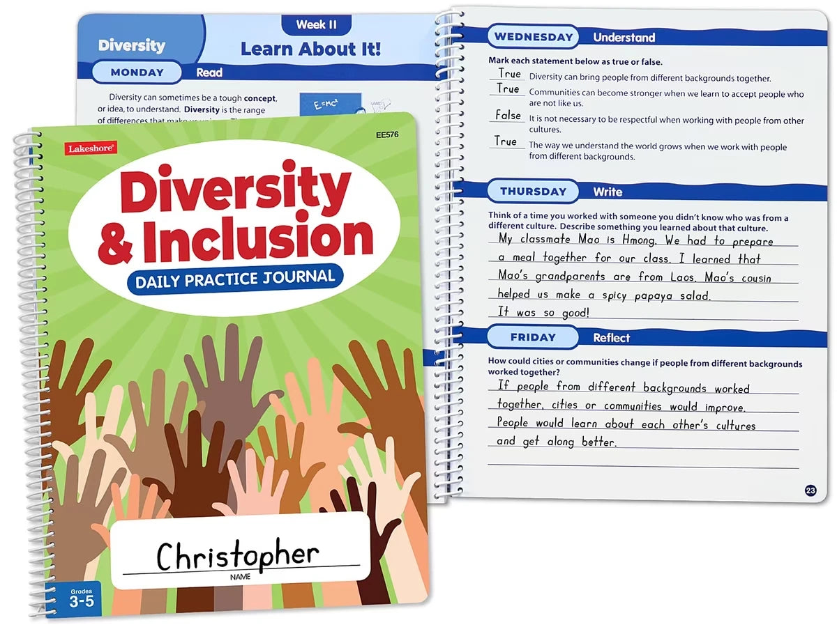 Diversity & Inclusion Daily Practice Journal - Gr. 3-5 at Lakeshore Learning - US 1329