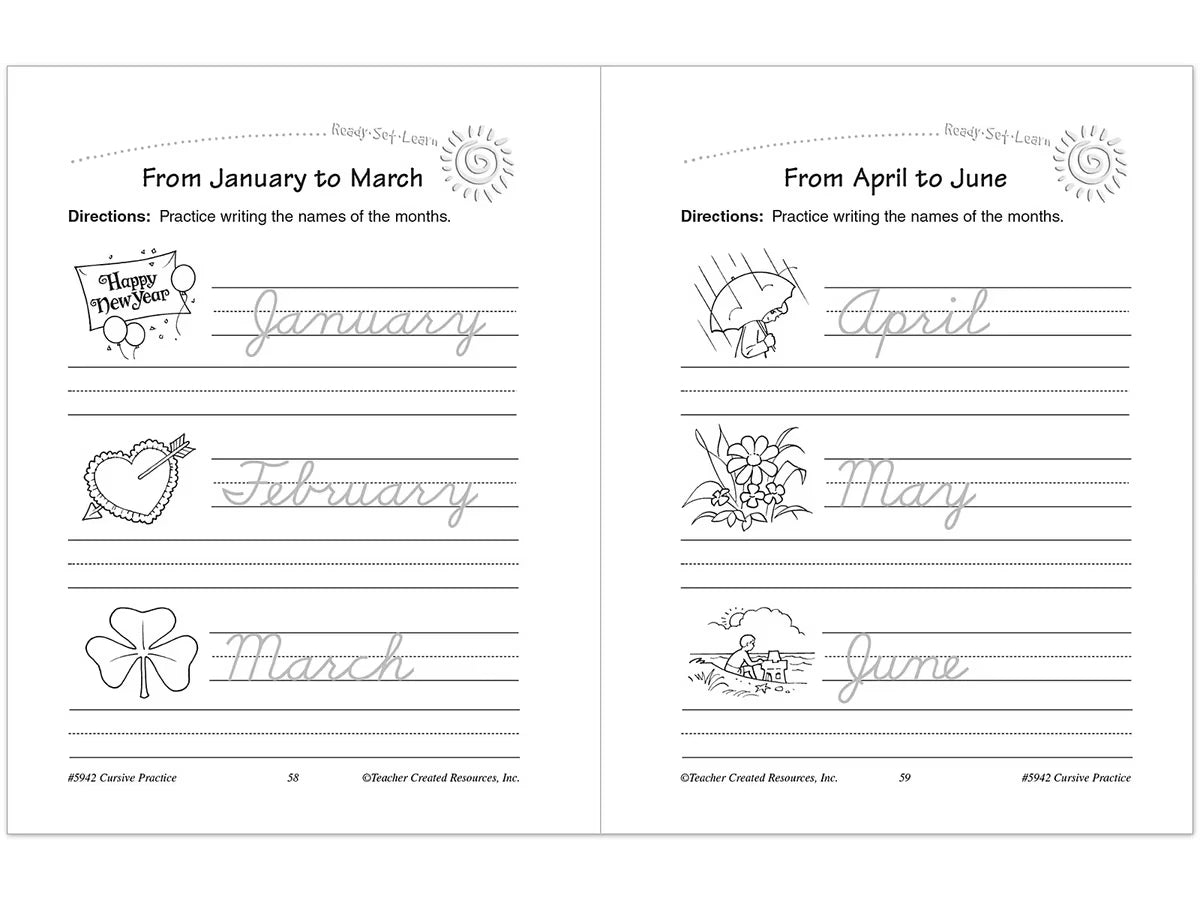 Cursive Writing Practice Workbook - US 6788