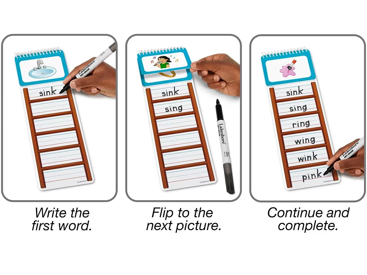 Write & Wipe Word Ladders - Blends & Digraphs - US 4015