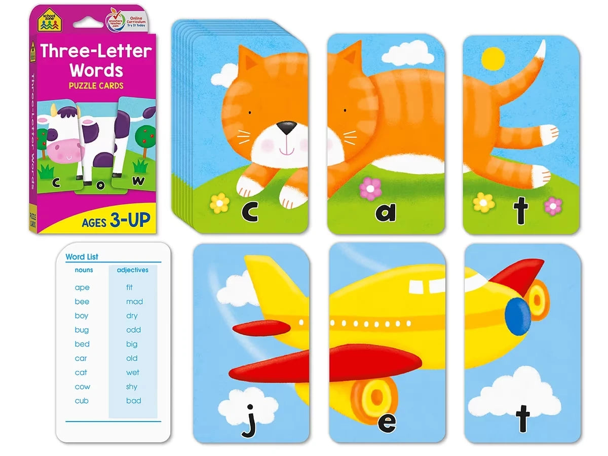 3-Letter Words Puzzle Cards - US 3692
