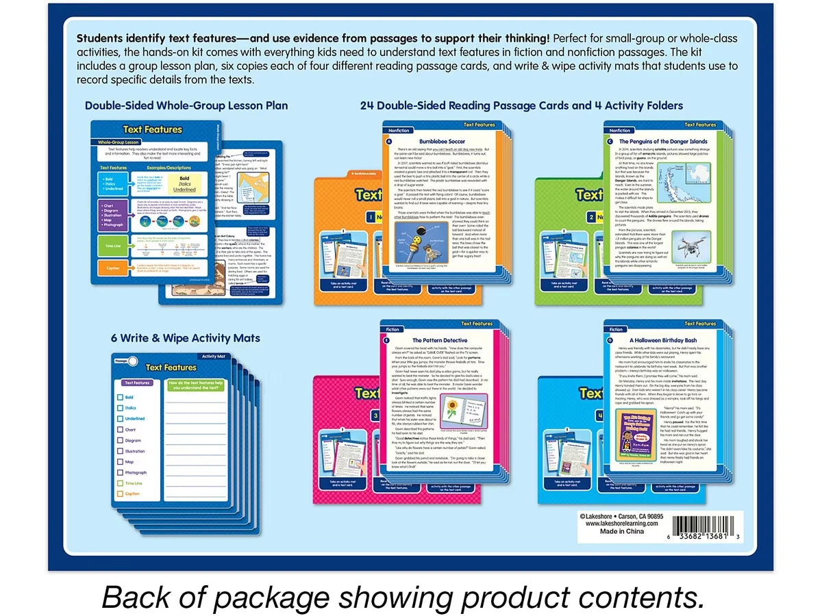 Text Features Finding Evidence Kit - Gr. 2-3 - US 9212