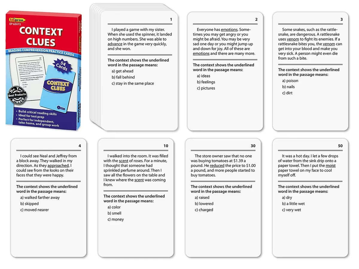Context Clues Practice Cards - Gr. 3-5 - US 6598
