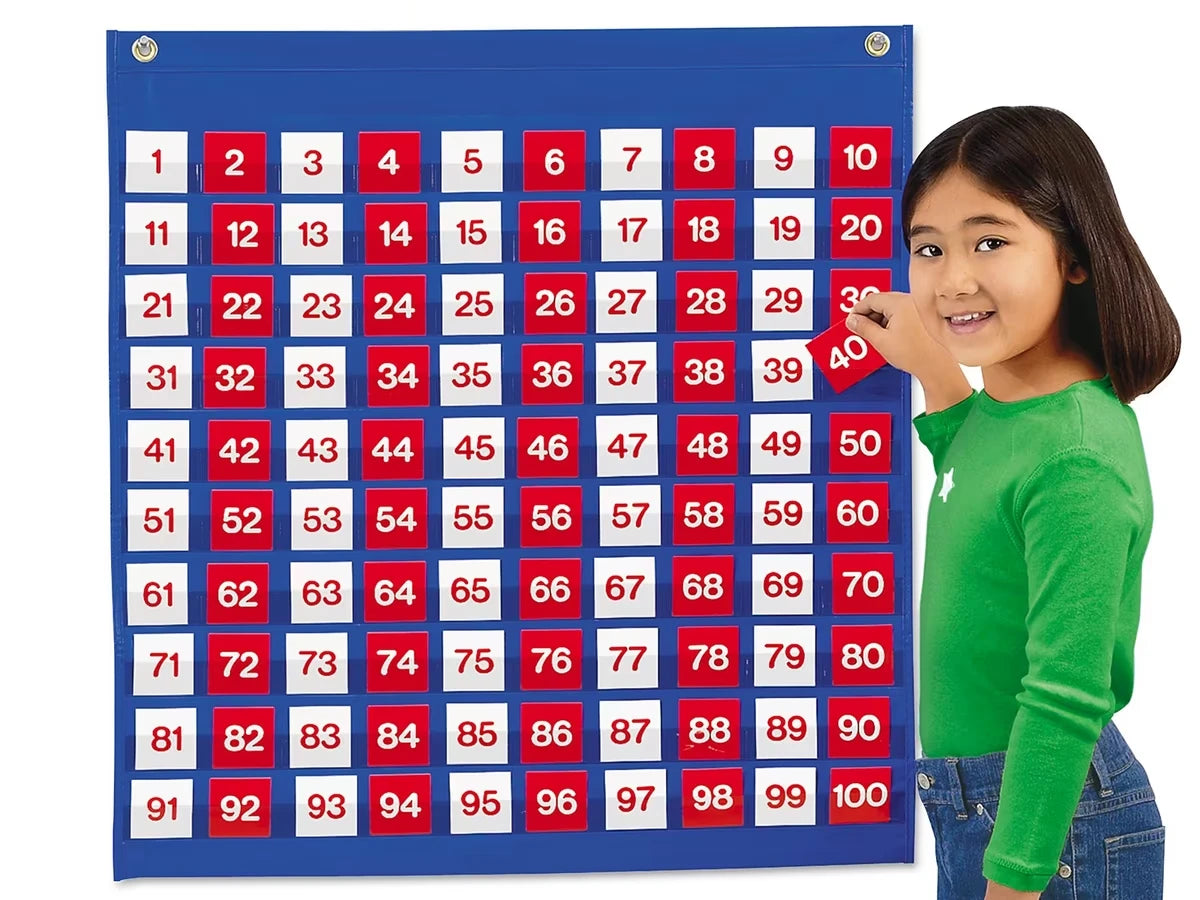 1-100 Pocket Chart Kit - US 4444