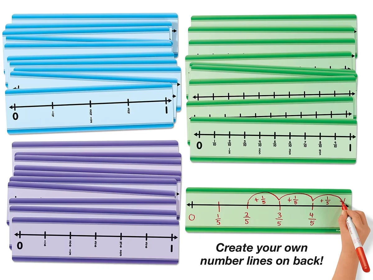 Student Write & Wipe Number Lines - Fractions - US 2288