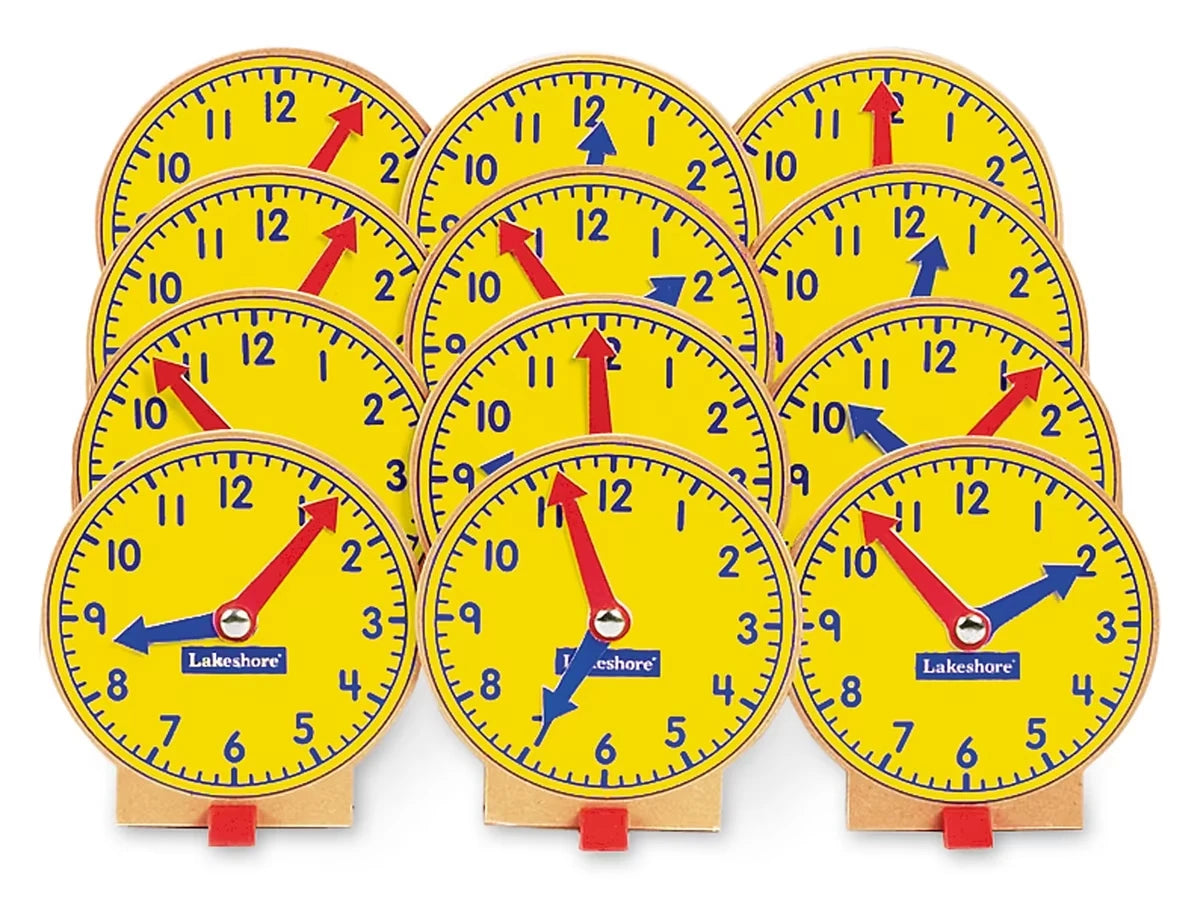 Lakeshore Student Clocks - Set of 12 - US 7552