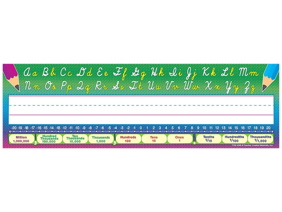 Modern Cursive Reference Nameplates - Gr. 3-6 - US 6662