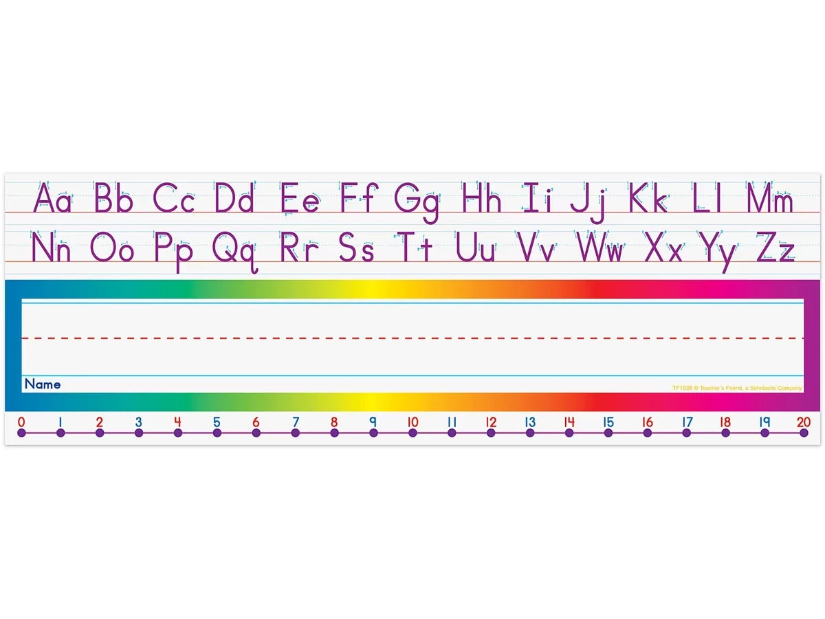 Alphabet Rainbow Reference Nameplates - Pre K-K - US 9343
