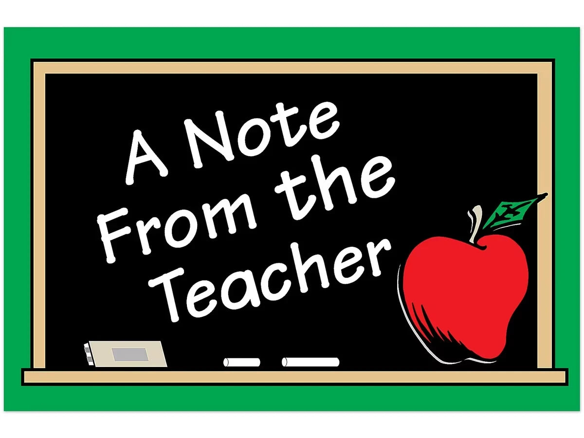 Teacher’s Note Postcards - US 2544