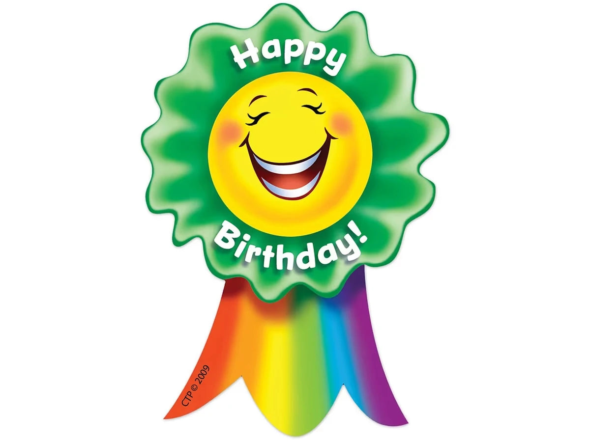 Smiling Ribbon Birthday Badges - US 1147