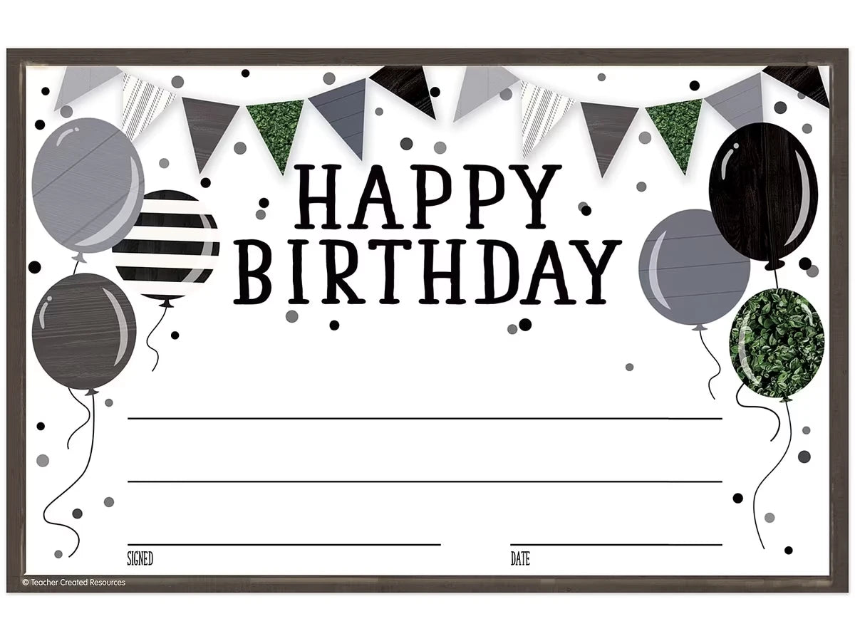 Modern Farmhouse Birthday Certificates - US 5072