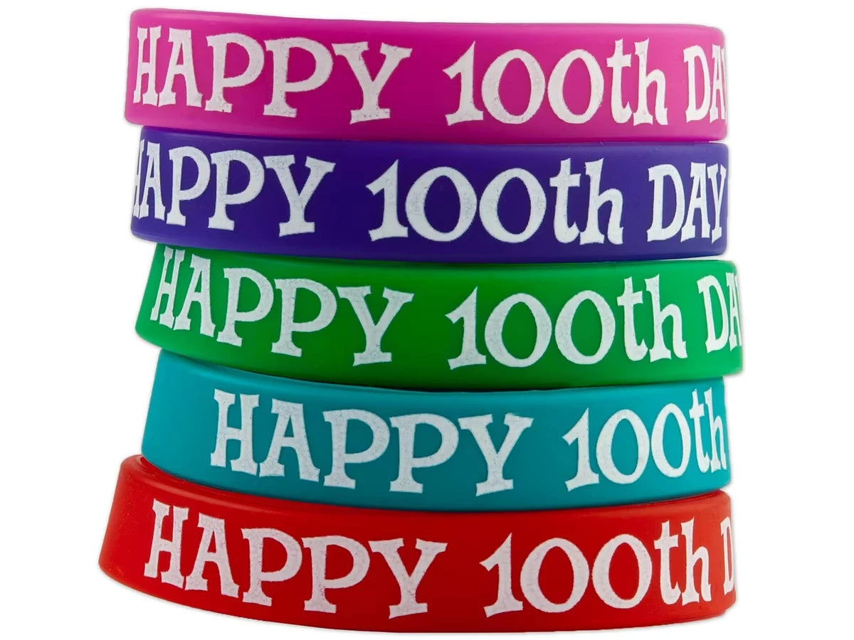 Happy 100th Day Wristbands - US 1055