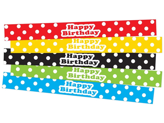 Polka Dot Birthday Slap Bracelets - US 4101