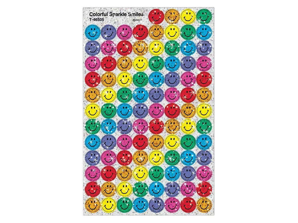 Sparkling Smiley Face Mini Stickers - US 3272