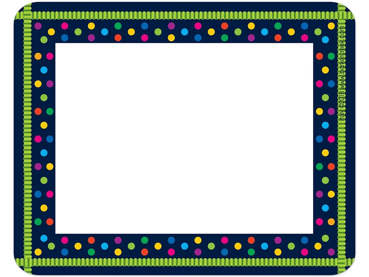 Rainbow Polka Dot Name Tags - US 8084