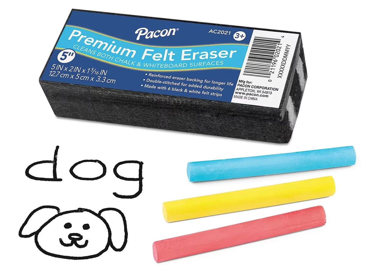 Premium Felt Chalk and Whiteboard Eraser - US 9672