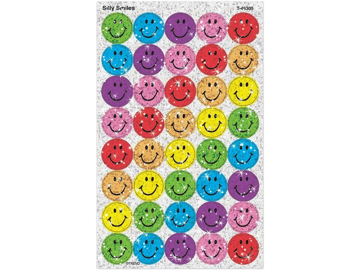 Sparkling Smiley Face Stickers - US 5204