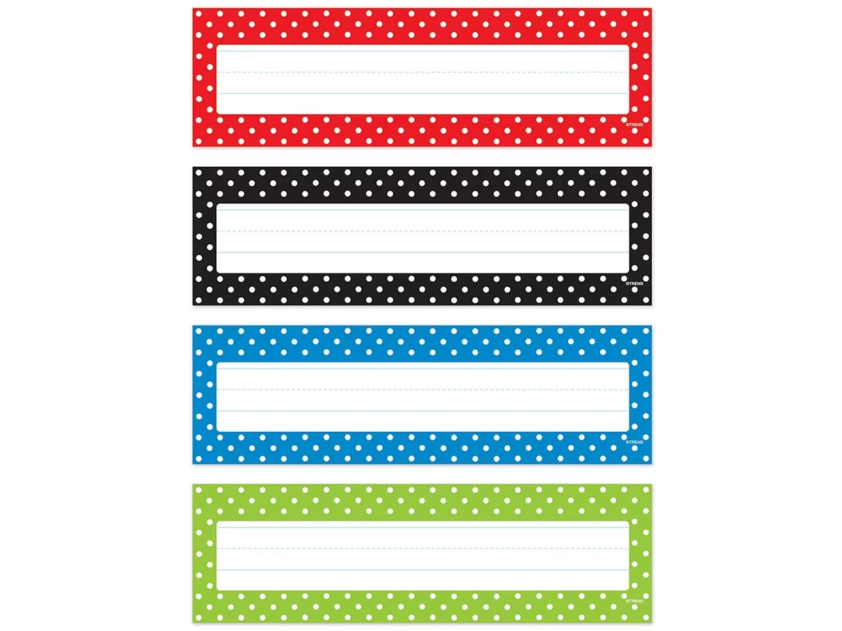 Polka Dot Nameplates - Variety Pack - US 7224