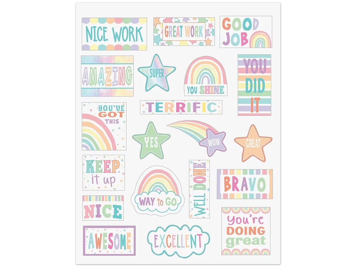 Pastel Pop Motivational Stickers - US 9160