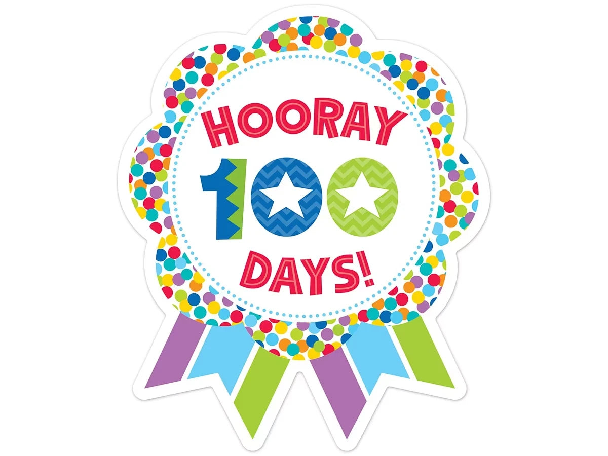Hooray 100 Days! Ribbon Badges - US 9691