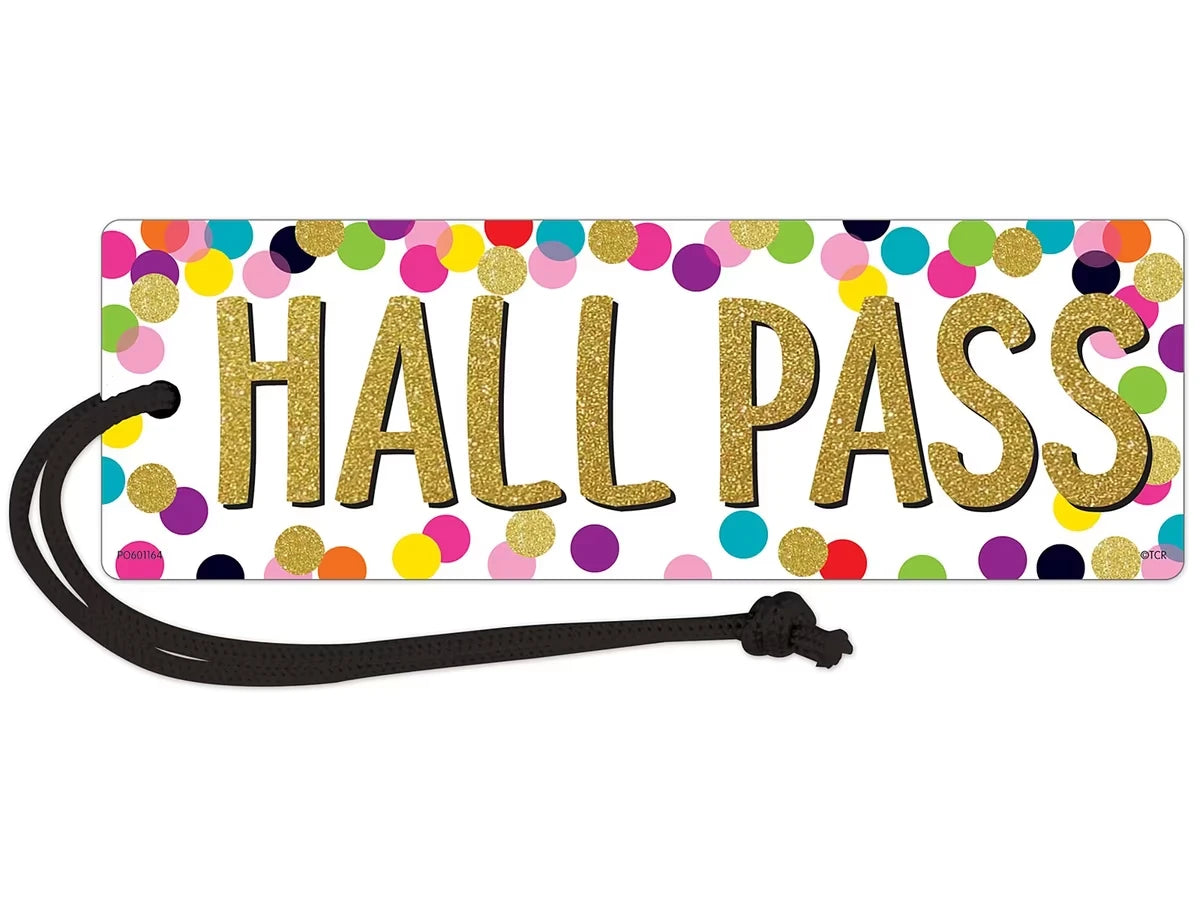 Confetti Magnetic Student Hall Pass - US 8033