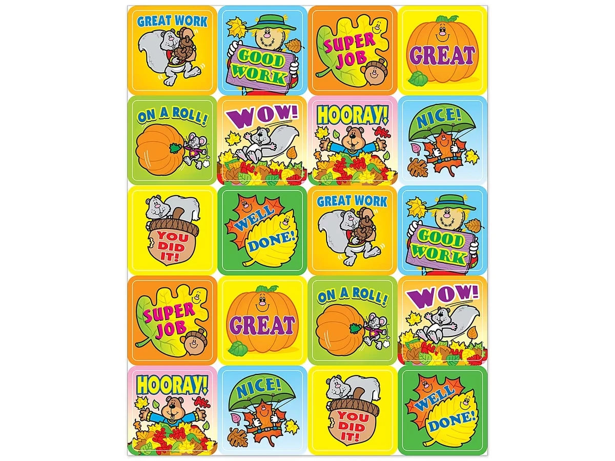 Fall Fun Motivational Stickers - US 7314