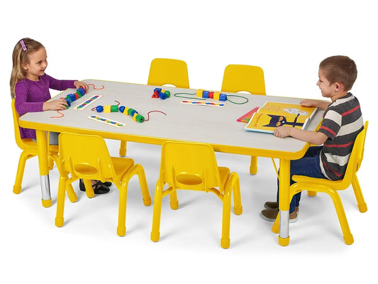 Kids Colors™ Adjustable Rectangular Tables - US 7571