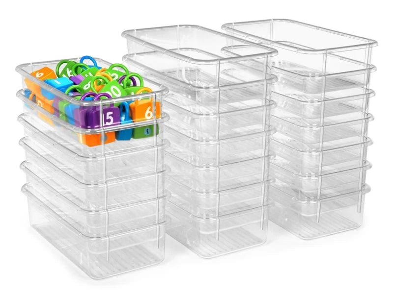 Flex-Space Mobile Clear-View 20-Bin Storage Center - Maple - US 6001