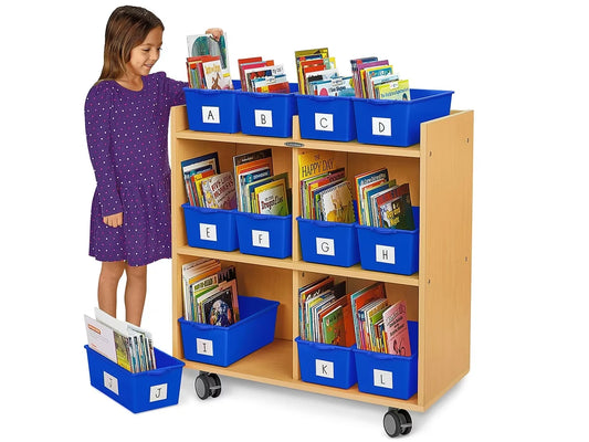 Flex-Space Mobile Book Bin Storage Center - Maple - US 1385