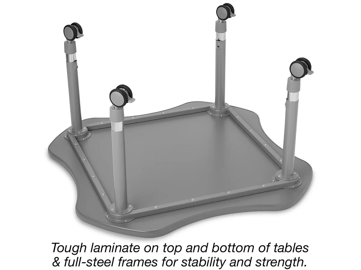 Flex-Space Mobile Clover Table - Maple - US 1144