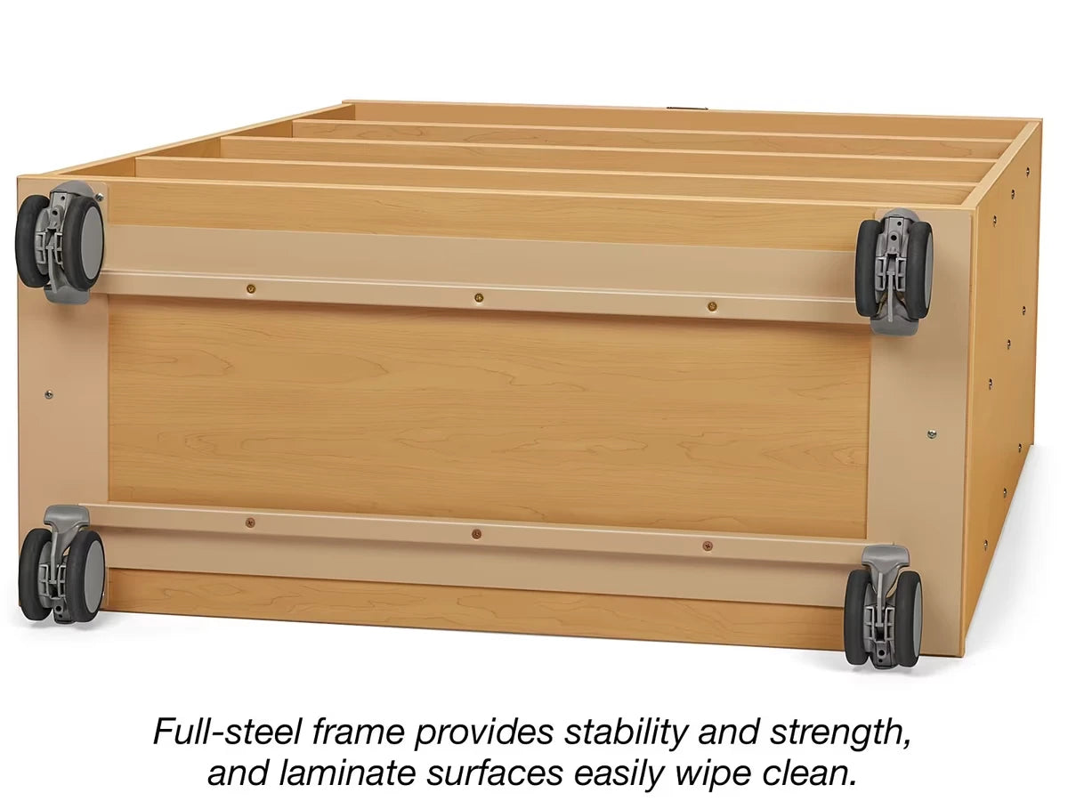 Flex-Space Mobile 4-Shelf All-Purpose Storage Unit - Maple - US 4562