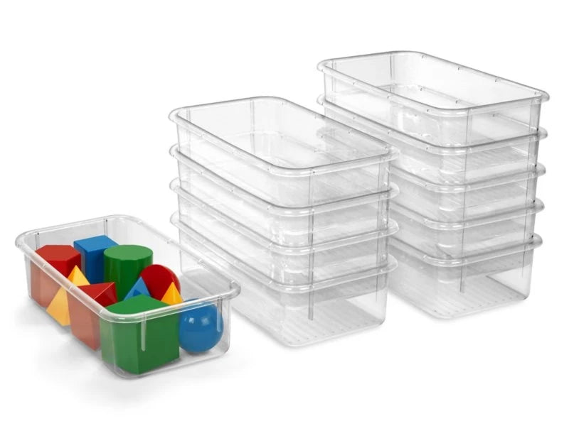 Flex-Space Mobile Clear-View 10-Bin Storage Center - Maple - US 7534
