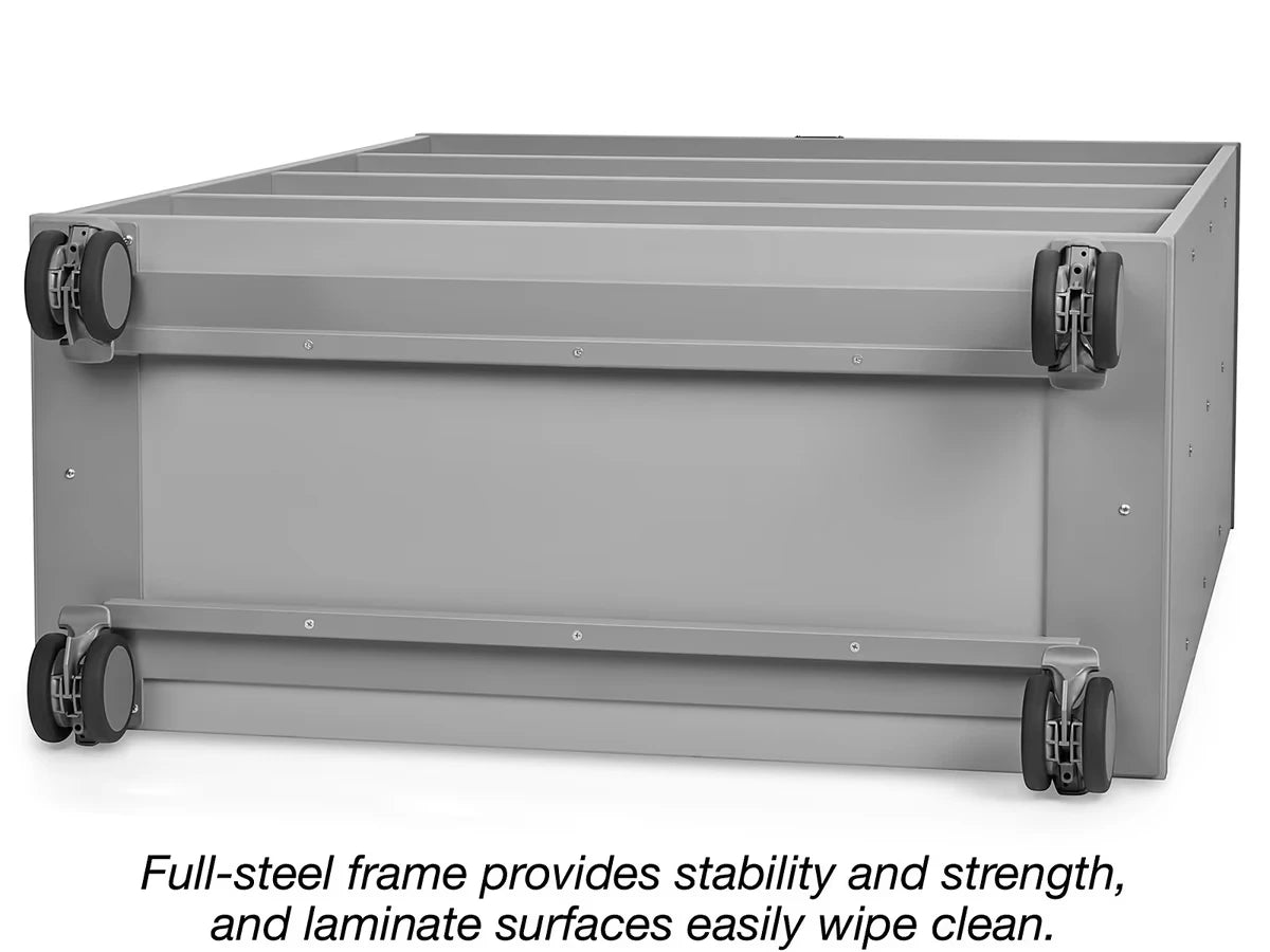 Flex-Space Mobile 4-Shelf All-Purpose Storage Unit - Gray - US 9698
