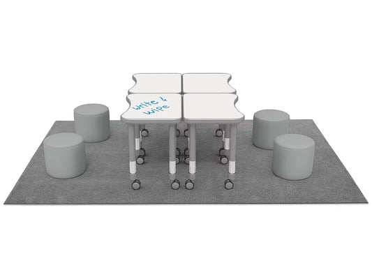 Flex-Space Comfy Seat Write & Wipe Desk Zone - US 7463