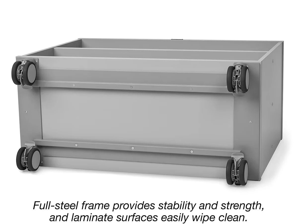 Flex-Space Mobile 2-Shelf All-Purpose Storage Unit - Gray - US 7512