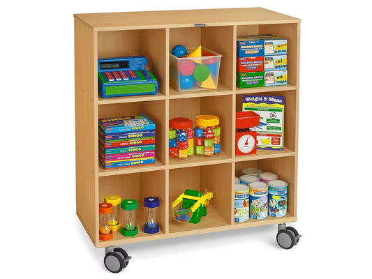 Flex-Space Mobile 9-Cubby Storage Unit - Maple - US 2970