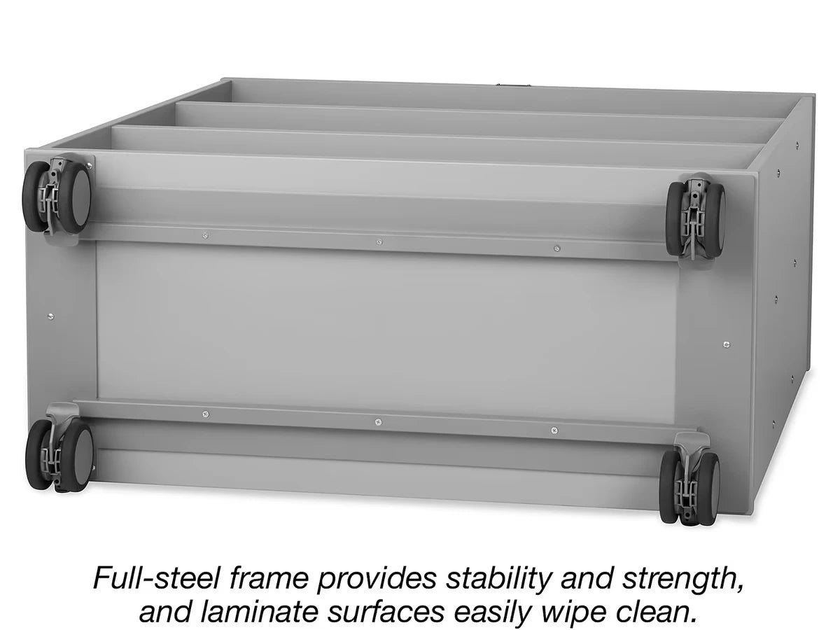Flex-Space Mobile 3-Shelf All-Purpose Storage Unit - Gray - US 5771