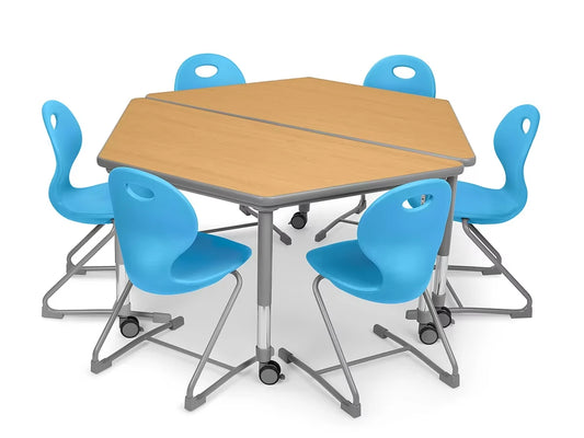 Flex-Space Ergo Chair & Trapezoid Table Zone - US 8661