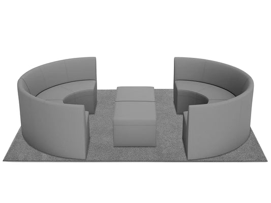 Modern Edge Curved Couch Gathering Zone - US 5504