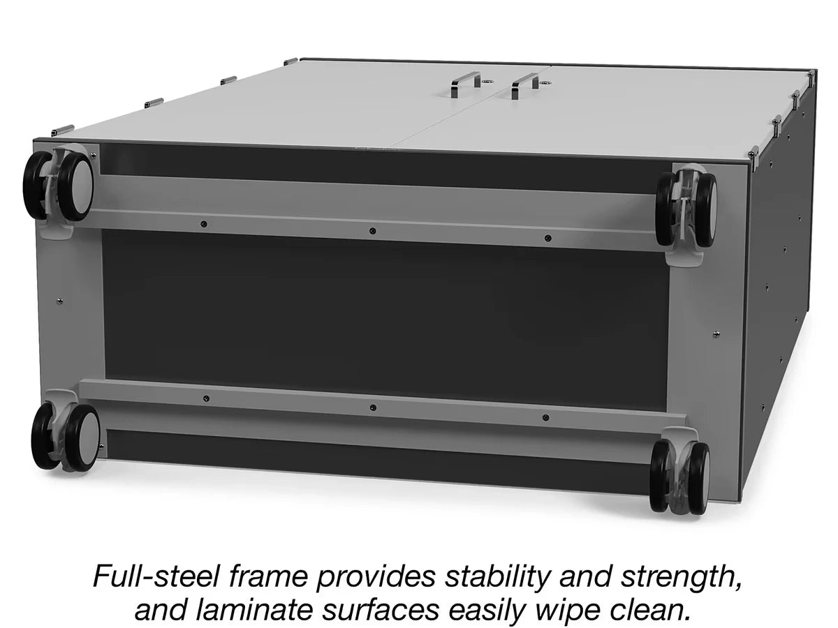 Modern Edge Mobile 4-Shelf Locking Storage Cabinet - US 3799